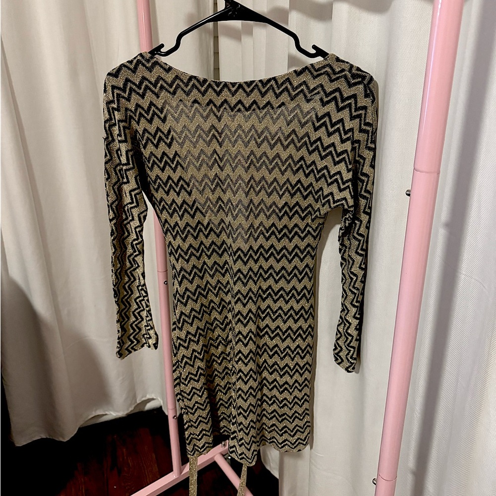 Missoni Dress, Black & Gold, Long-Sleeved